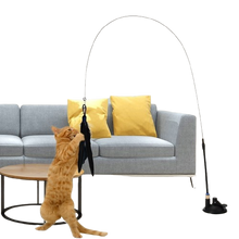 Charger l&#39;image dans la galerie, Jouet Plume pour Chat avec Clochette et ventouse forte
