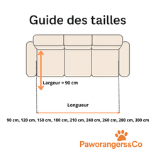 Charger l&#39;image dans la galerie, Housse design pour canapé – bords ondulés, résistante aux poils, aux tâches et griffes
