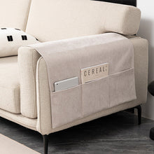 Charger l&#39;image dans la galerie, Protège-accoudoir en chenille avec poches de rangement
