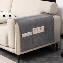 Charger l&#39;image dans la galerie, Protège-accoudoir en chenille avec poches de rangement
