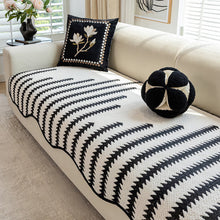 Charger l&#39;image dans la galerie, Housse design pour canapé – bords ondulés, résistante aux poils, aux tâches et griffes

