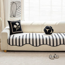 Charger l&#39;image dans la galerie, Housse design pour canapé – bords ondulés, résistante aux poils, aux tâches et griffes
