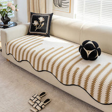 Charger l&#39;image dans la galerie, Housse design pour canapé – bords ondulés, résistante aux poils, aux tâches et griffes
